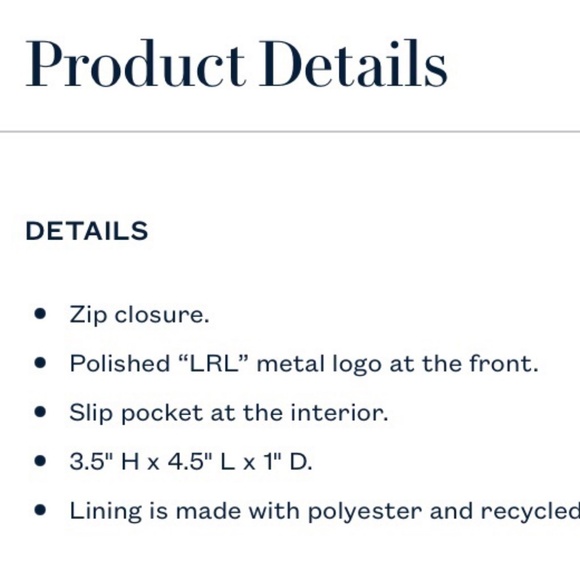 Ralph Lauren Zip Wristlet Black - Picture 14 of 15